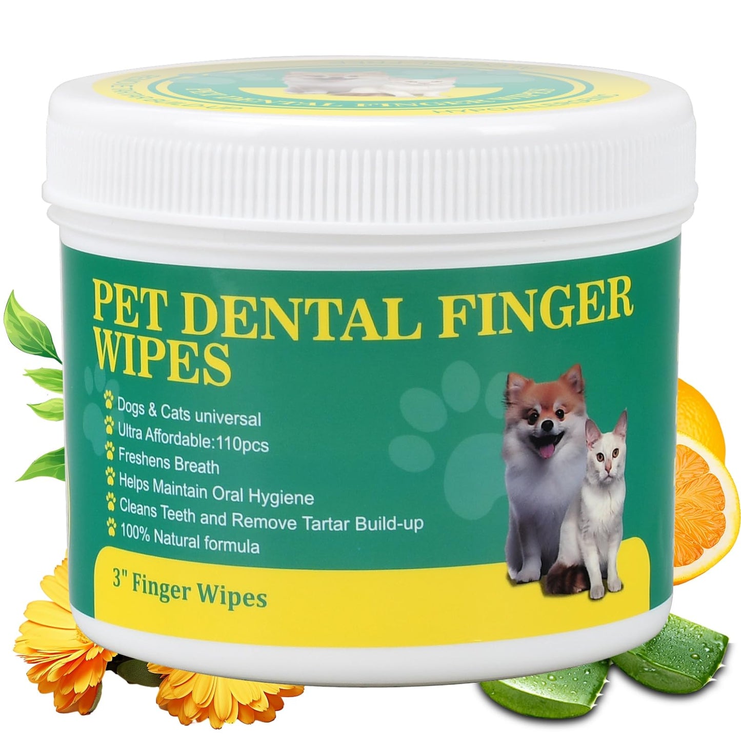 OPULA Fresh Breath Dental Wipes for Pets