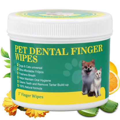 OPULA Fresh Breath Dental Wipes for Pets
