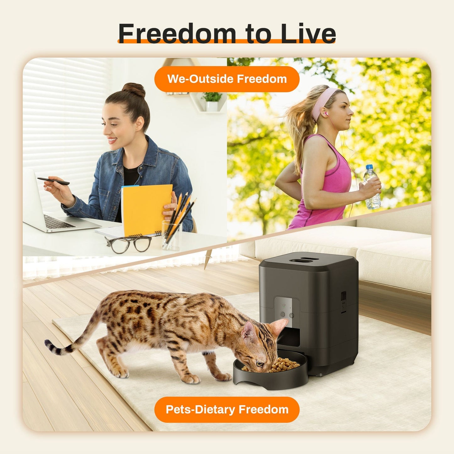 Smart Schedule Auto Pet Feeder